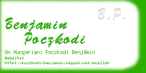 benjamin poczkodi business card