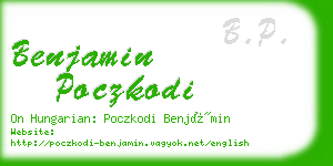 benjamin poczkodi business card